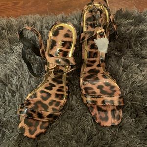 BRAND NEW cheetah print heels